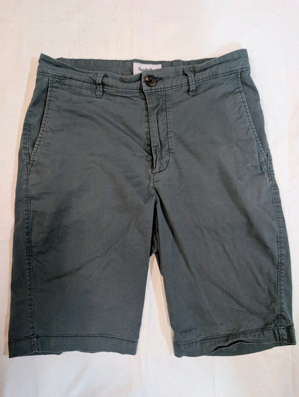 Goodfellow Linden Chino Shorts 10.5" Inseam Size 28 Men's Flat Front